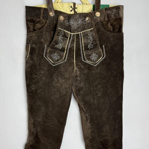 Lederhosen Mens Shorts, Real Leather Trachten Shorts, Traditional Austrian Suede Pants, Bavarian Oktoberfest Costume, Tyrol Folk Lederhose