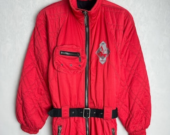 90年代レディーススキースーツ、ワンピーススキースーツ、80年代カラー