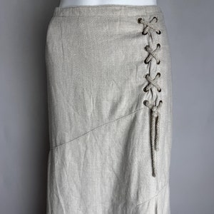 Austrian Pure Linen Skirt, Dirndl Folk Skirt, Traditional Trachten Skirt, Oktoberfest Tyrolean Maxi Skirt, German Bavarian Alpen Skirt, L