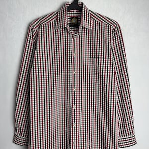 Camicia Trachten da uomo, Camicia tradizionale alpina, Camicia austriaca a maniche lunghe, Bottone Folk dell&#39;Oktoberfest, Camicia tedesca bavarese del Tirolo, Taglia S
