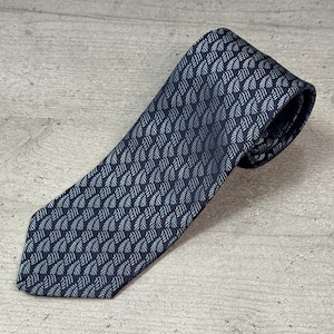 CERRUTI 1881 Silk Tie, 90s Designer Necktie, Made In France Neck Tie, Blue Statement Tie For Him, Classic Suit Accessory, Mens Birthday Gift