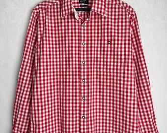 Camisa de algodón Trachten para hombre, camisa tradicional alpina, camisa austriaca de manga larga, camisa folclórica Oktoberfest con botones, camisa bávara tirolesa, XL