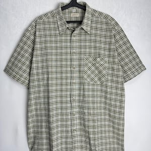 Mens Trachten Shirt, Traditional Alpen Shirt, Short Sleeve Austrian Shirt, Oktoberfest Folk Button Up, Tyrol Bavarian German Shirt, XXL