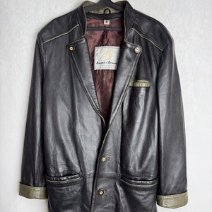 Genuine Leather Jacket, Mens Tyrol Folk Blazer, Austrian Trachten Jacket, Oktoberfest Costume Jacket, German Bavarian Alpen Jacket, Size M