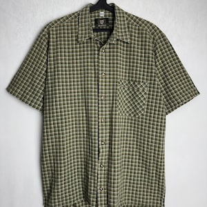 Camicia Trachten da uomo, camicia tradizionale alpina, camicia austriaca a maniche corte, camicia folk dell&#39;Oktoberfest con bottoni, camicia bavarese tedesca tirolese, taglia L