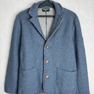 Österreichische Wolle Strickjacke, Herren Trachten Cardigan, Oktoberfest Trachtenpullover, Tiroler Bayerische Strickjacke, Deutsche Alpen Folklore Jacke, M