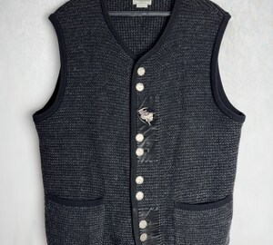 Gilet Traditionnel Bavarois Pour Homme - Loden/Flanelle, Coupe Ajustée, Pour Oktoberfest, Mariage, Fêtes