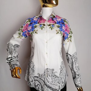 ETRO floral-print silk shirt - Neutrals