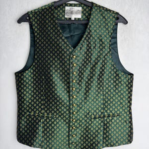 Mens Austrian Vest, Traditional Bavarian Waistcoat, German Oktoberfest Vest, Alpen Trachten Folk Waistcoat, Tyrolean Bavarian Costume, M