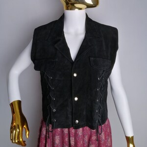 Black suede waistcoat best sale