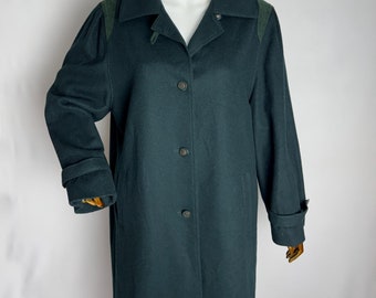 Loden Wool Coat, Womens Austrian Wool Jacket, Green Trachten