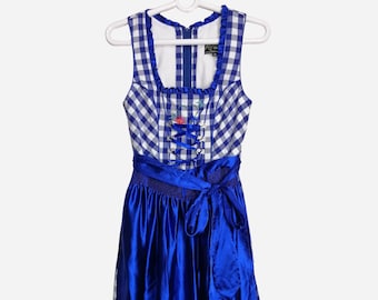 VINTAGE Dirndl Dress Traditional Sleeveless Trachten Alpen Dress Austrian Tyrol Folk Dress Womens Oktoberfest German Bavarian Dress