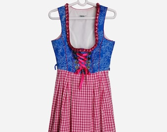 VINTAGE Dirndl Dress Traditional Sleeveless Trachten Dress Austrian Tyrolean Folk Dress Womens Oktoberfest German Bavarian Dress