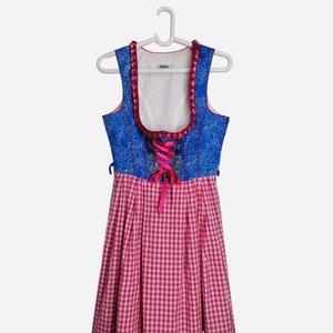 VINTAGE Dirndl Dress Traditional Sleeveless Trachten Dress Austrian Tyrolean Folk Dress Womens Oktoberfest German Bavarian Dress