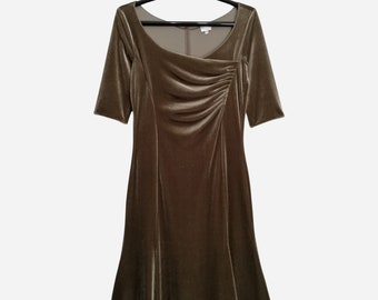 ARMANI COLLEZIONI Dress, Vintage Velvet Dress, Designer Cocktail Dress, Giorgio Armani Luxury Dress, Italian Evening Dress, 90s Party Dress