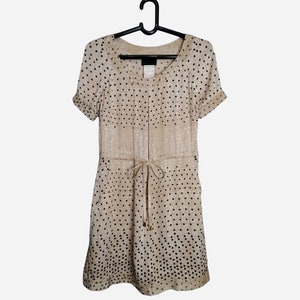 ROBERTO CAVALLI Vintage Silk Dress Italian Designer Polka Dot Dress Made In Italy Womens Pure Silk Summer Dress