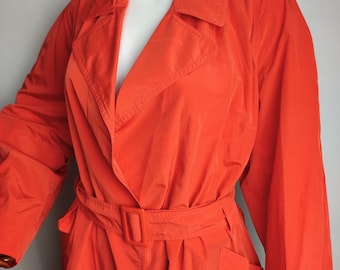 MAX MARA WEEKEND Womens Raincoat, 90s Italian Designer Trench Coat