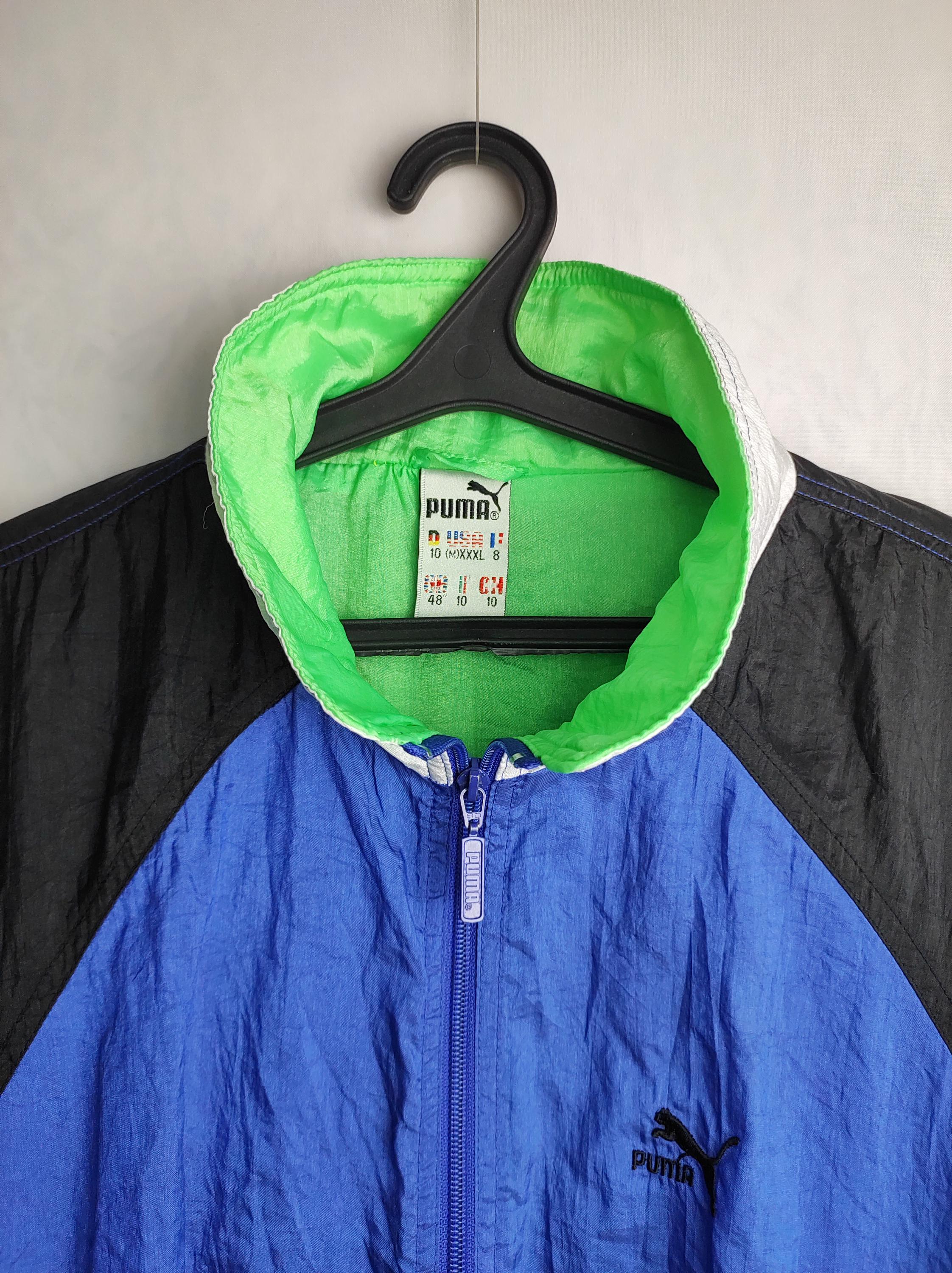 90s PUMA Colorblock Windbreaker, 80s Unisex Zipped Track Jacket