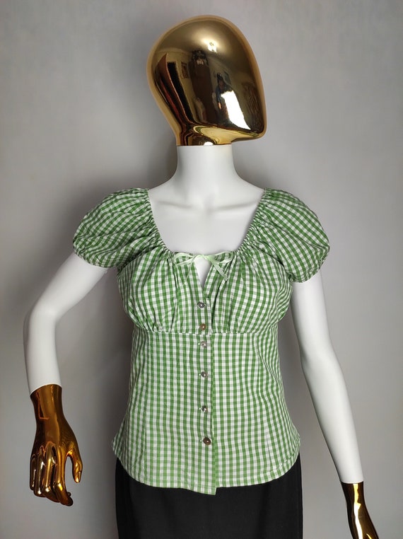 Austrian Dirndl Blouse, Traditional Trachten Blou… - image 1