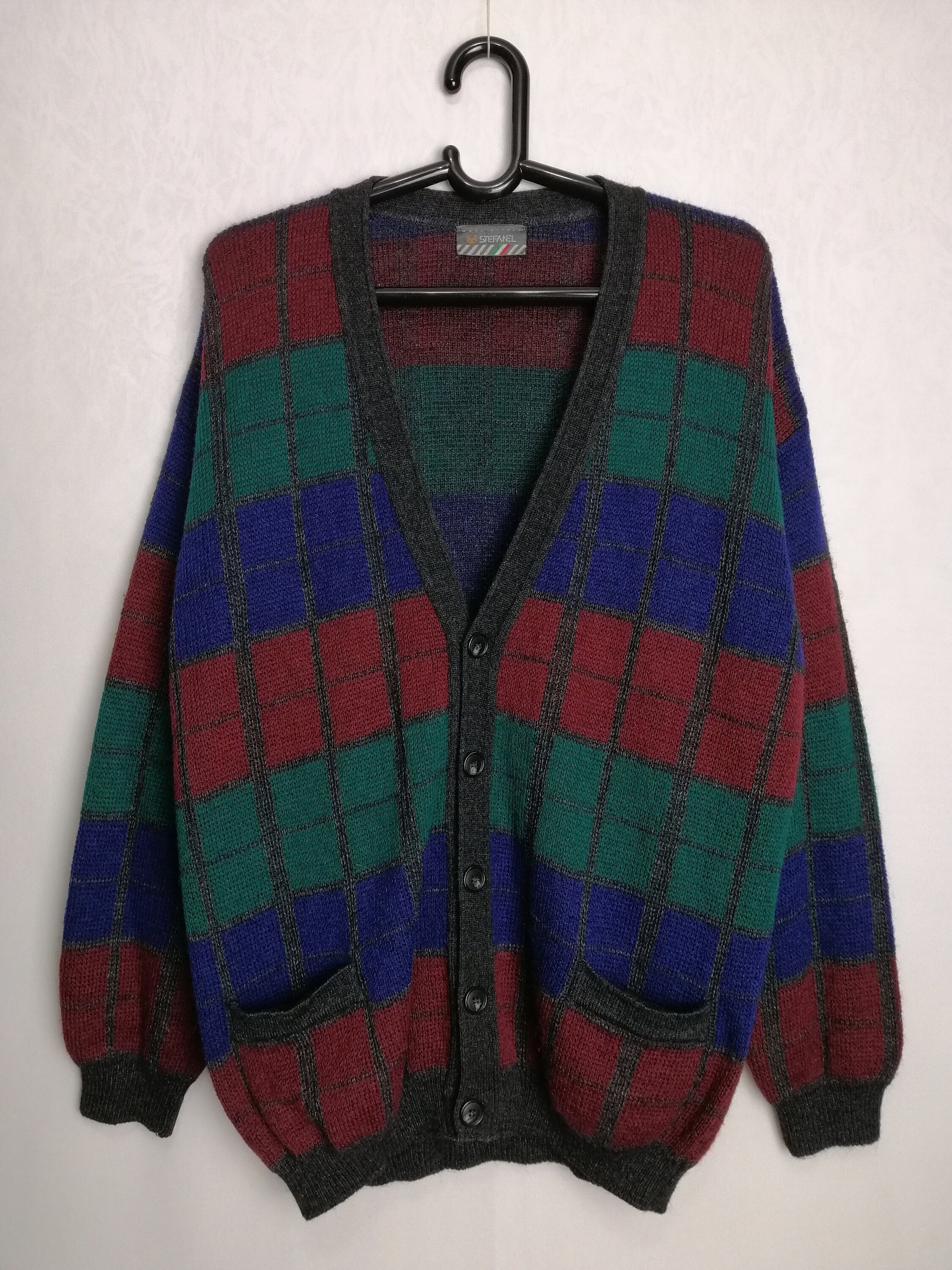 STEFANEL Wool Blend Cardigan, 80s Mens Cardigan, Grandpa Oldschool Sweater, Geometric Pattern Cardigan, Cosby Hipster Unisex Sweater, Size L - Etsy STEFANEL Wool Blend Cardigan, 80s Mens Cardigan, Grandpa Oldschool Sweater, Geometric Pattern Cardigan, Cosby Hipster Unisex Sweater, Size L - Etsy