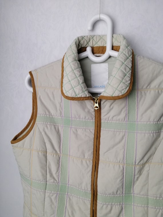 ESCADA SPORT Vintage Womens Quilted Down Vest Designer