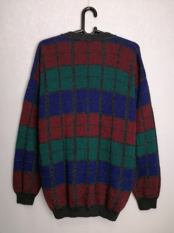 STEFANEL Wool Blend Cardigan, 80s Mens Cardigan, Grandpa STEFANEL Wool Blend Cardigan, 80s Mens Cardigan, Grandpa