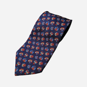 BATTISTONI Vintage Seidenkrawatte Italienischer Designer Schmetterling Print Reine Seide Krawatte für Männer Made in Italy Geschenk für Ihn