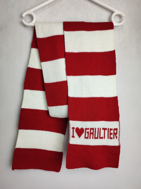 JEAN PAUL GAULTIER Scarf, Y2K Designer Muffler Scarf, I Love Gaultier Unisex Scarf, Red White Striped Scarf, 2000s Long Scarf, Gift for Her - Etsy JEAN PAUL GAULTIER Scarf, Y2K Designer Muffler Scarf, I Love Gaultier Unisex Scarf, Red White Striped Scarf, 2000s Long Scarf, Gift for Her - Etsy