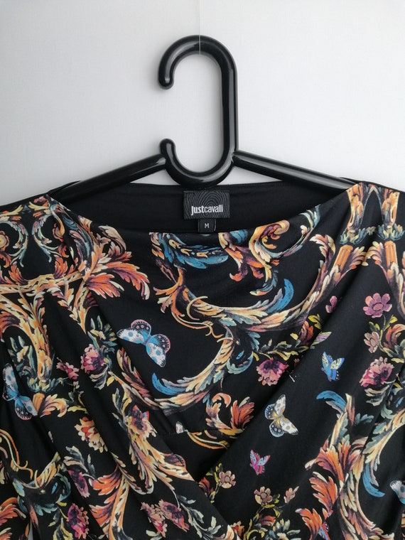 JUST CAVALLI ヴィンテージ レディース プリントドレス Y2K イタリア 