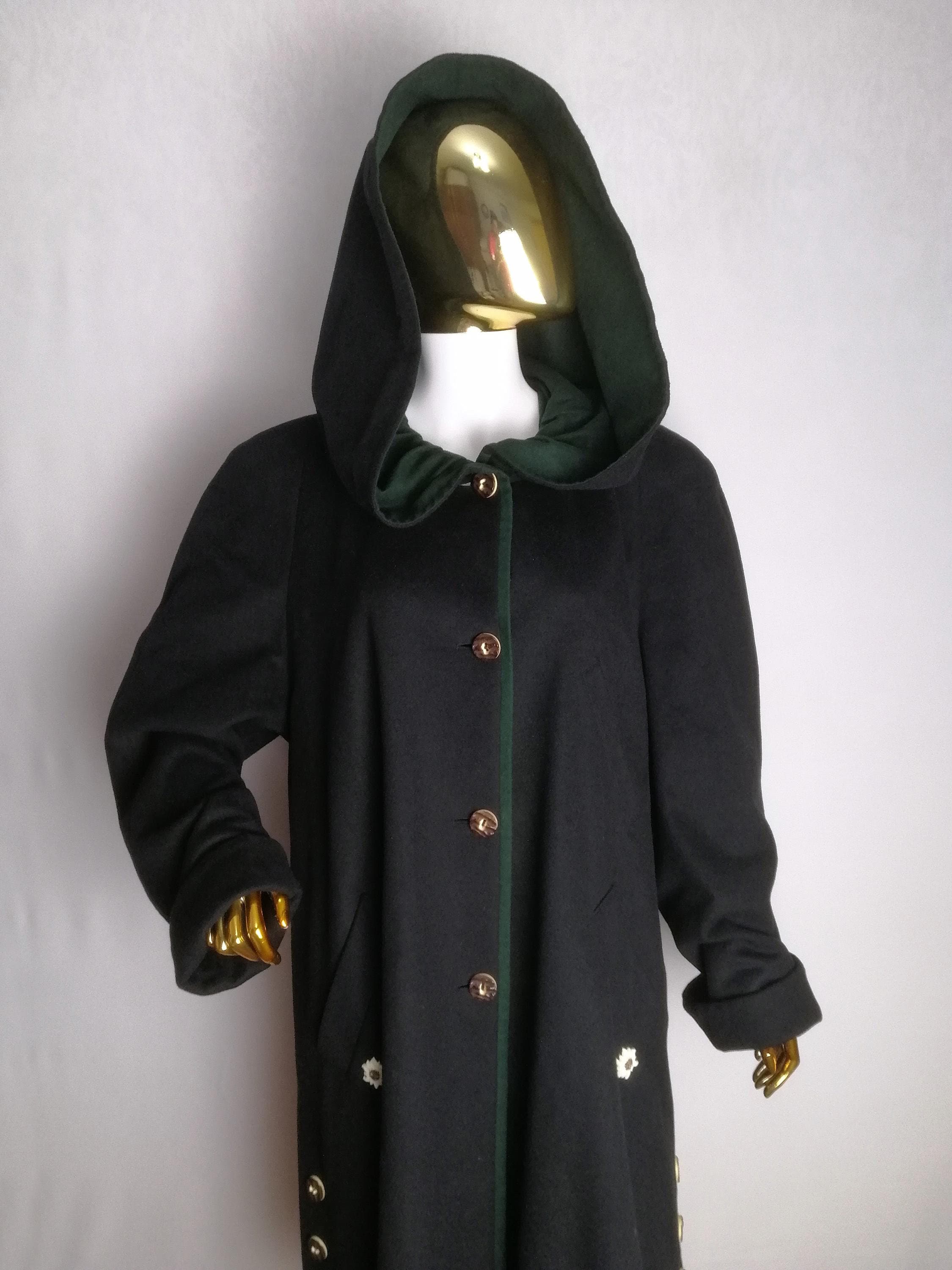 Loden Wollmantel mit Kapuze, Österreichische Wolljacke, Dirndl