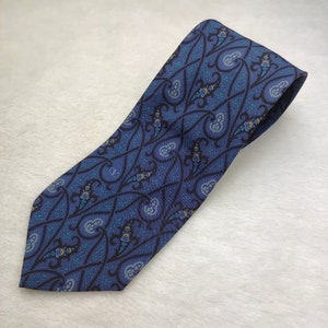 VALENTINO Geblümte Seidenkrawatte, 80er Jahre Paisley Print Krawatte, Italienische Designer Krawatte, Männer Sammlerstück Krawatte, Hochzeit Accessoire, Einzigartiges Geschenk für Ihn