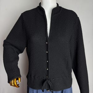 80s Austrian Wool Cardigan, Dirndl Folk Cardigan, Traditional Trachten Sweater, Oktoberfest Tyrol Cardigan, German Bavaria Alpen Knitwear, M