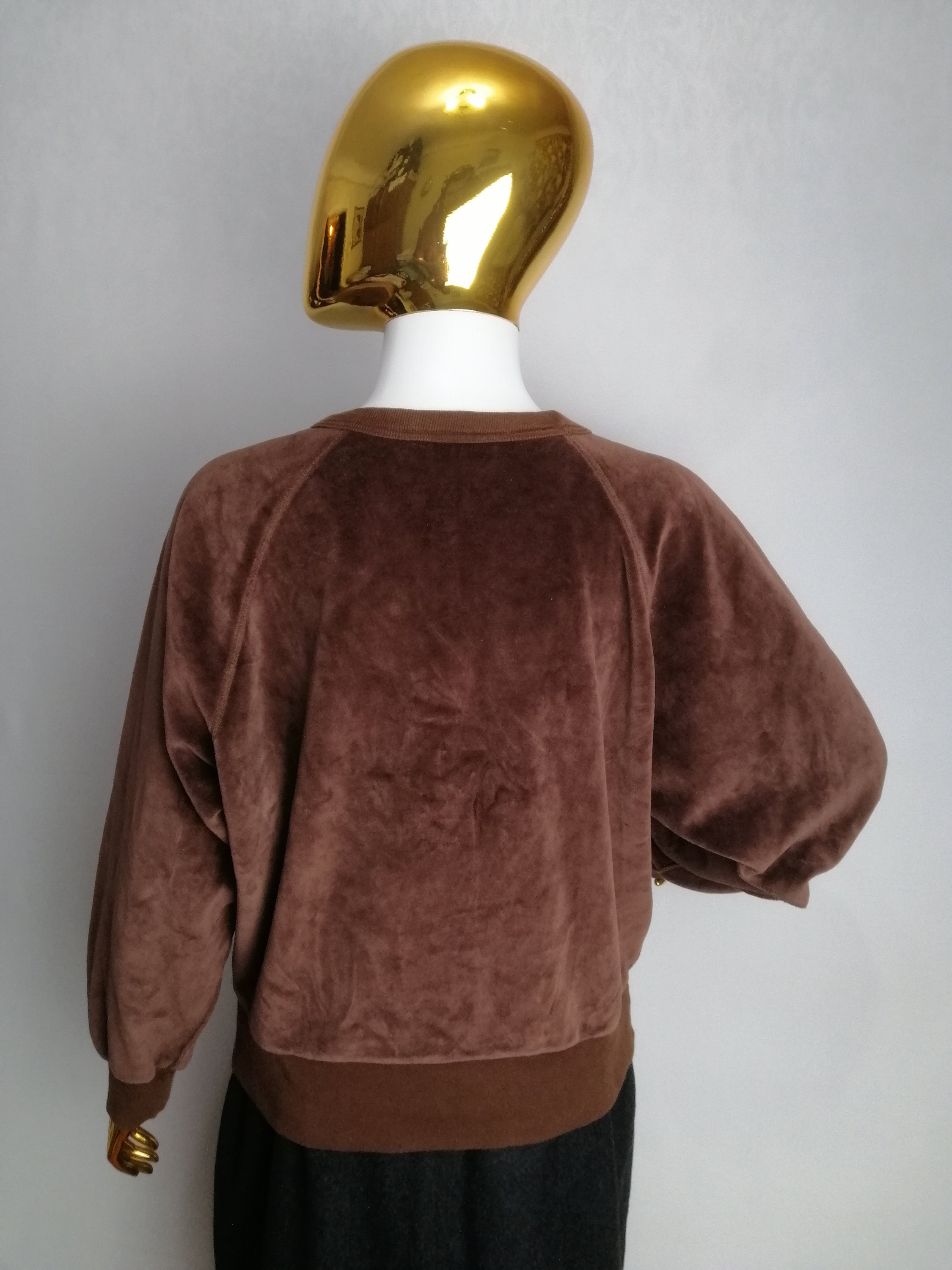 SONIA RYKIEL ベルベット スウェットシャツ、80 年代フランス 