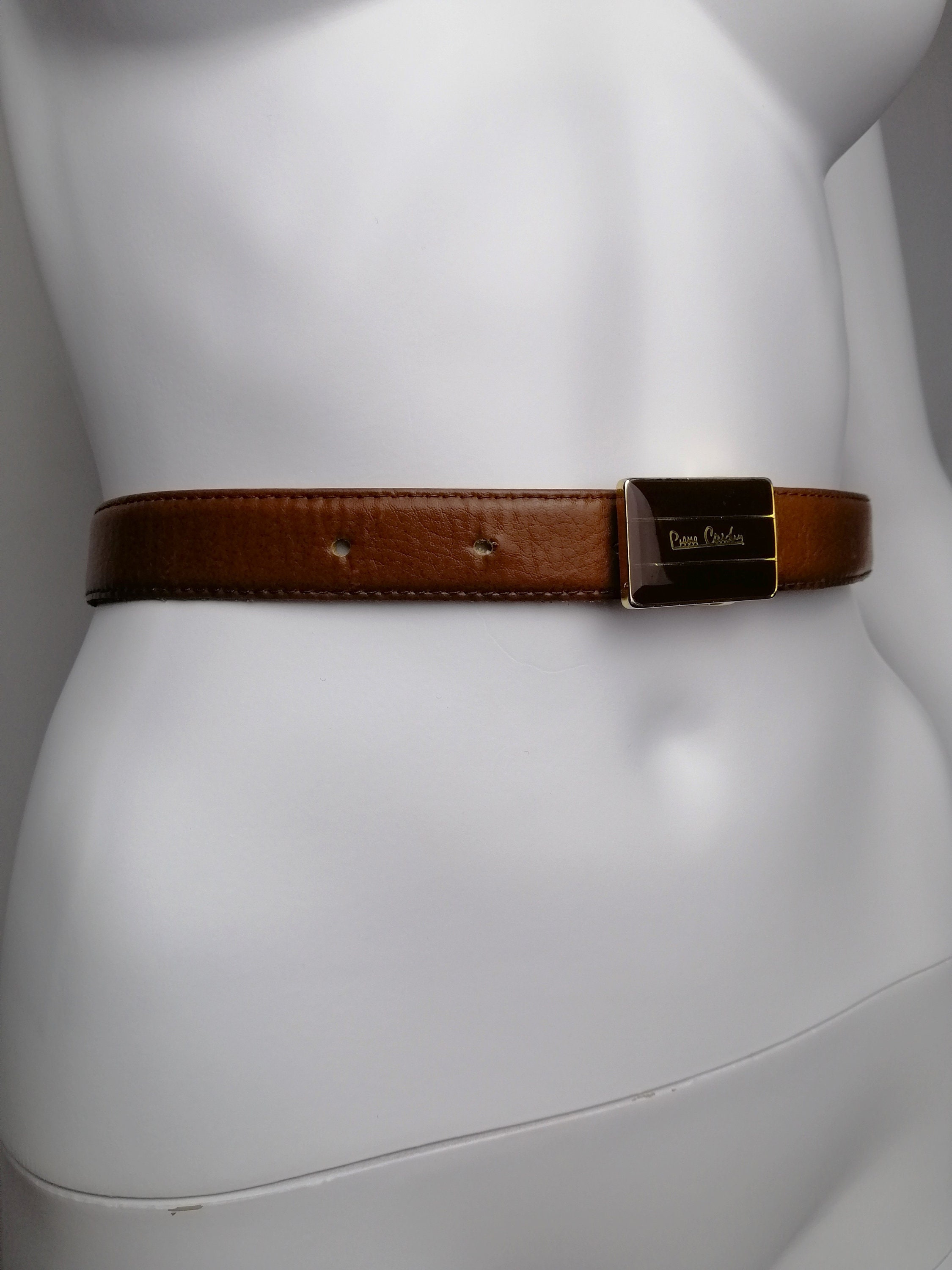 45009 Vintage Leather Pierre Cardin Belt Size 33 - 34 Retro bohemian pierre cardin belt products for sale | eBay main image 3