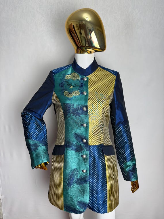 Austrian Floral Patchwork Jacket, Unique Trachten… - image 5