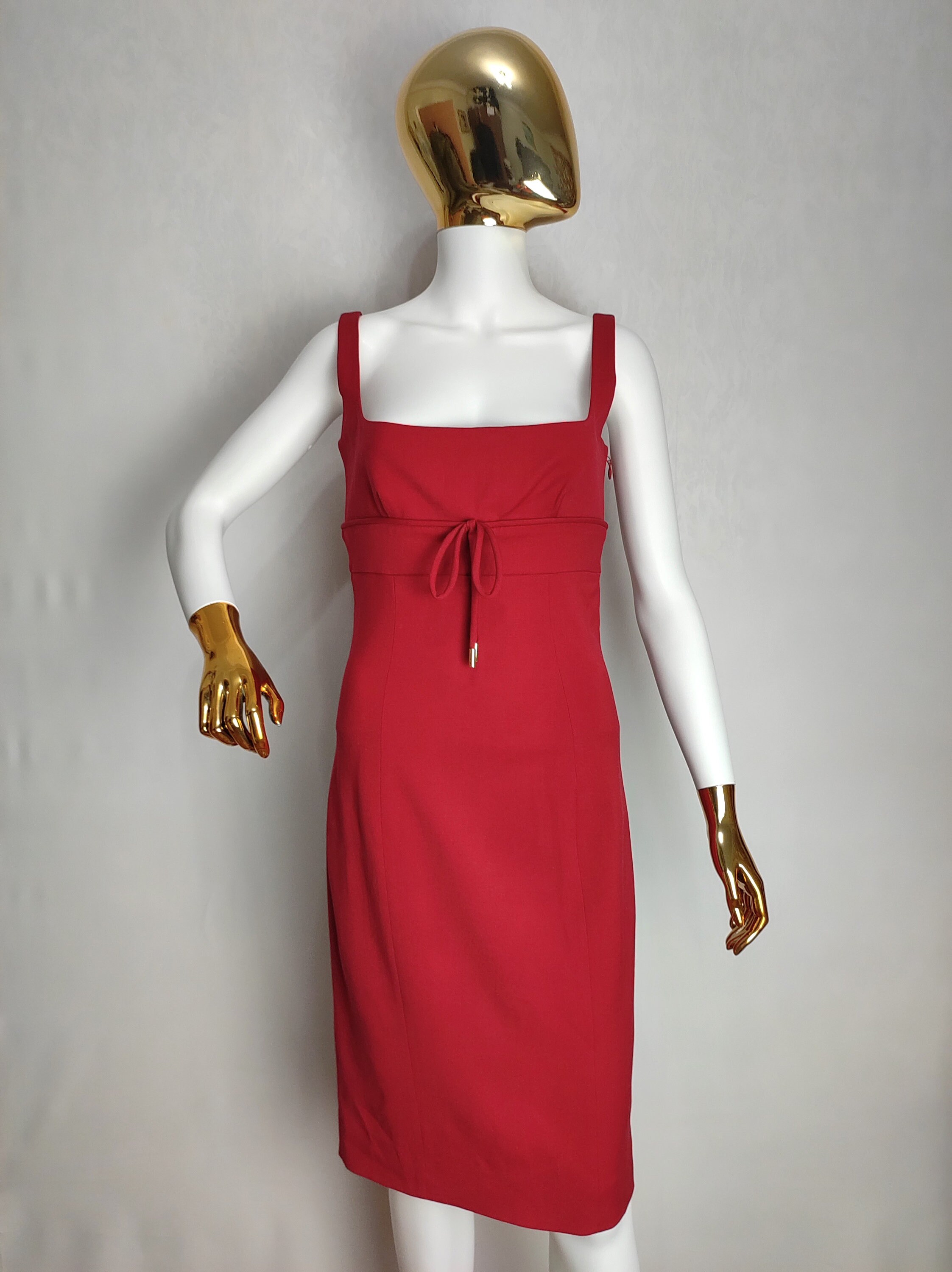 ワンピース D SQUARED2 'Bow Corset' dress DSQUARED2 Little Red Dress, Sleeveless Wool Midi Dress