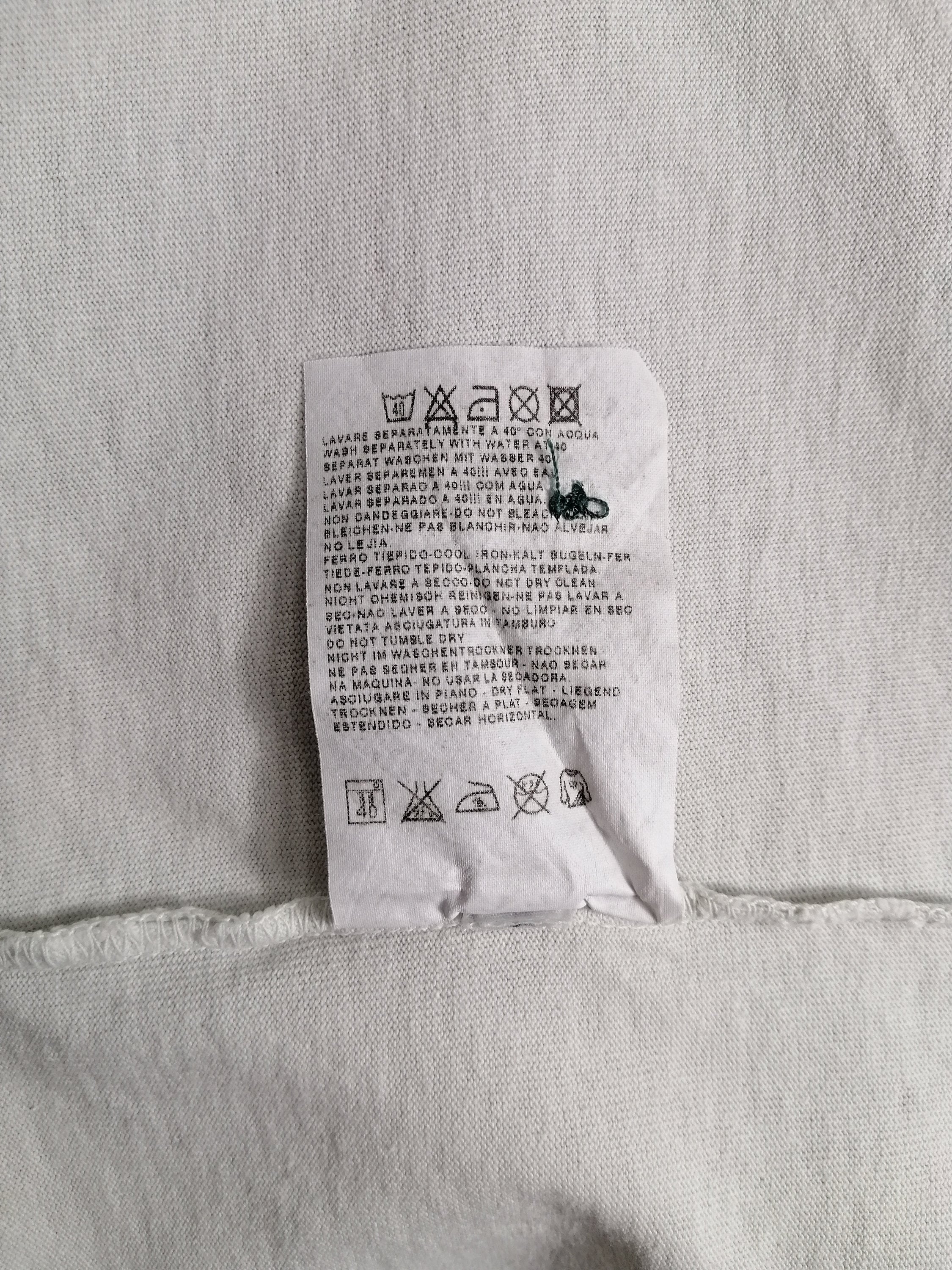 STONE ISLAND Vintage Mens Polo Shirt 90s White Green Cotton 
