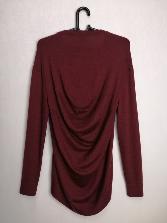 BALENCIAGA PARIS vintage Femme Tricot Pull Robe Luxe Designer Bourgogne Laine Cachemire Crewneck Pullrobe Etsy France