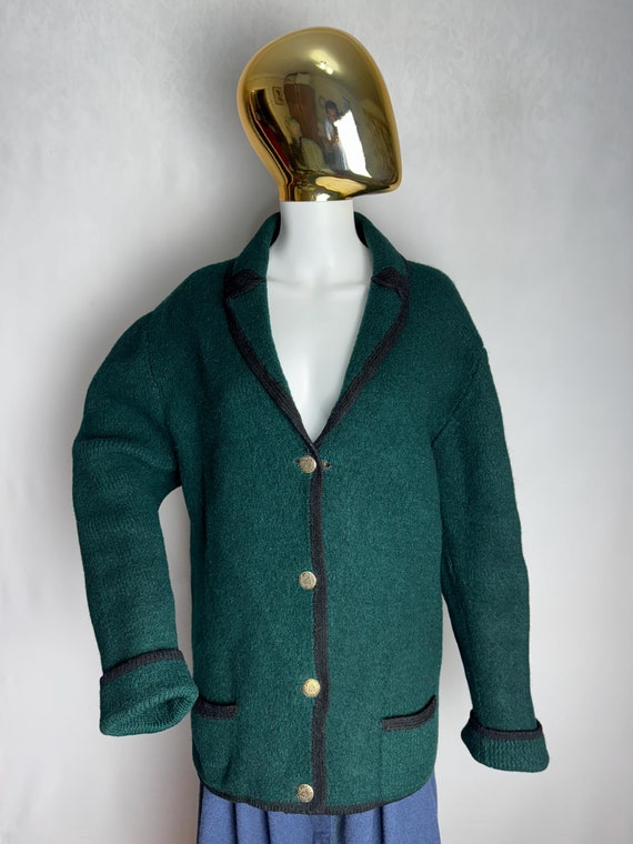 Boiled Wool Jacket, Austrian Wool Cardigan, Oktoberfest Trachten