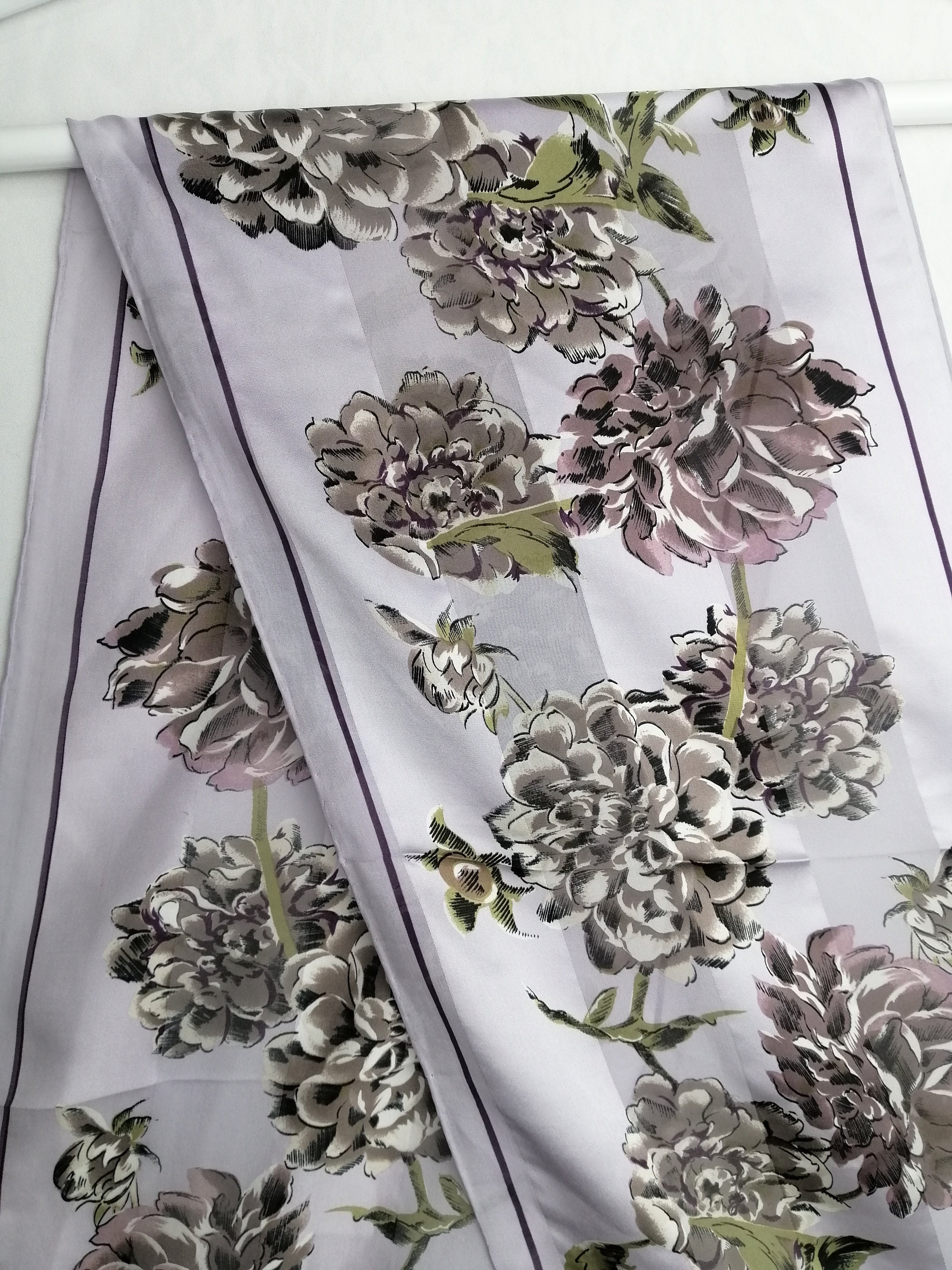 OSCAR De La RENTA ヴィンテージ フローラル シルク スカーフ アメリカ