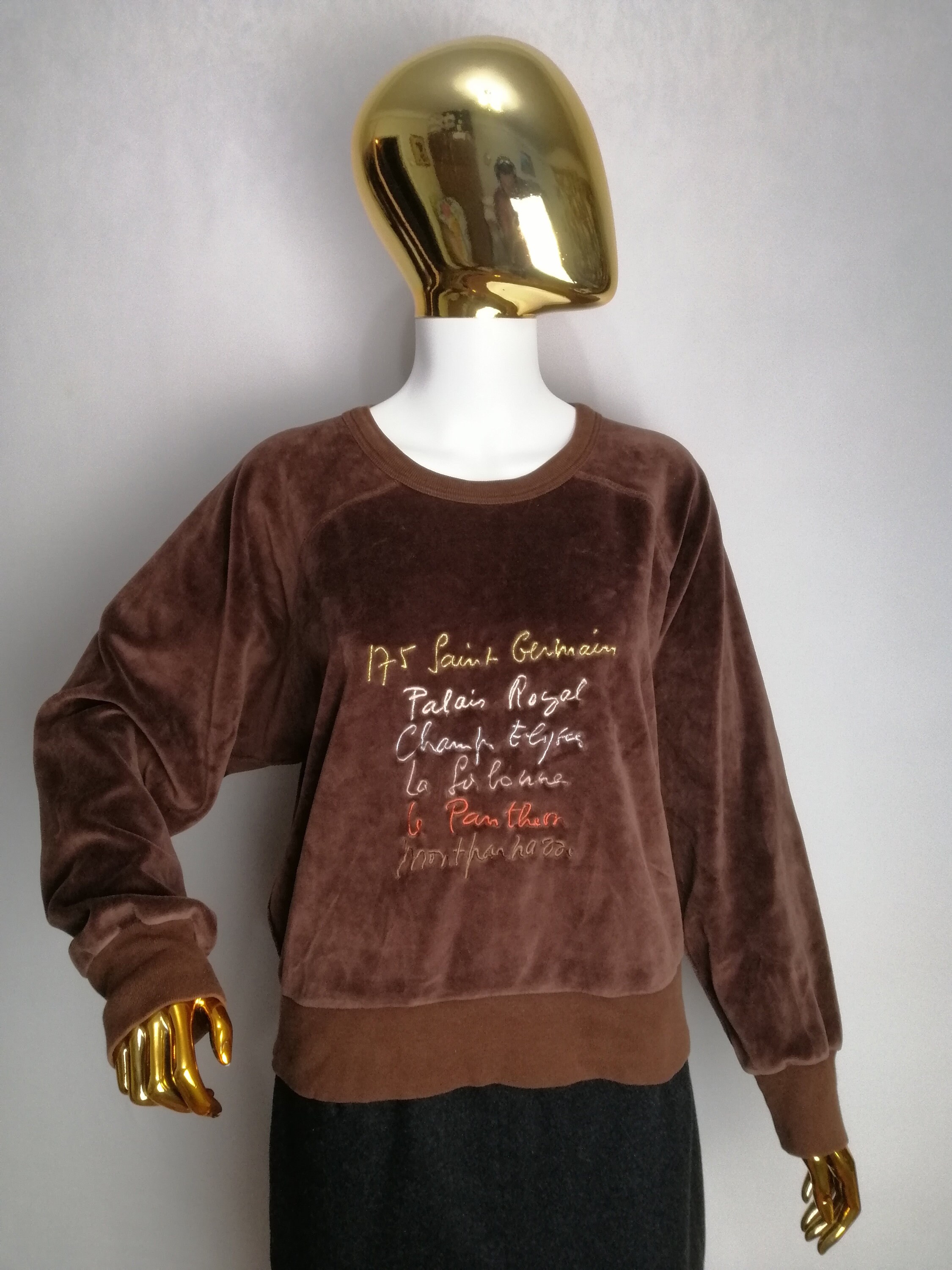 Pull Sonia Rykiel Velours Noir Pailleté - Taille S - Occasion Très Bon état