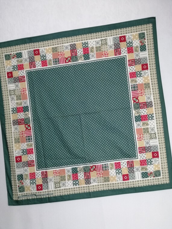 DONALDSON Cotton Scarf, Patchwork Pattern Neckerc… - image 6