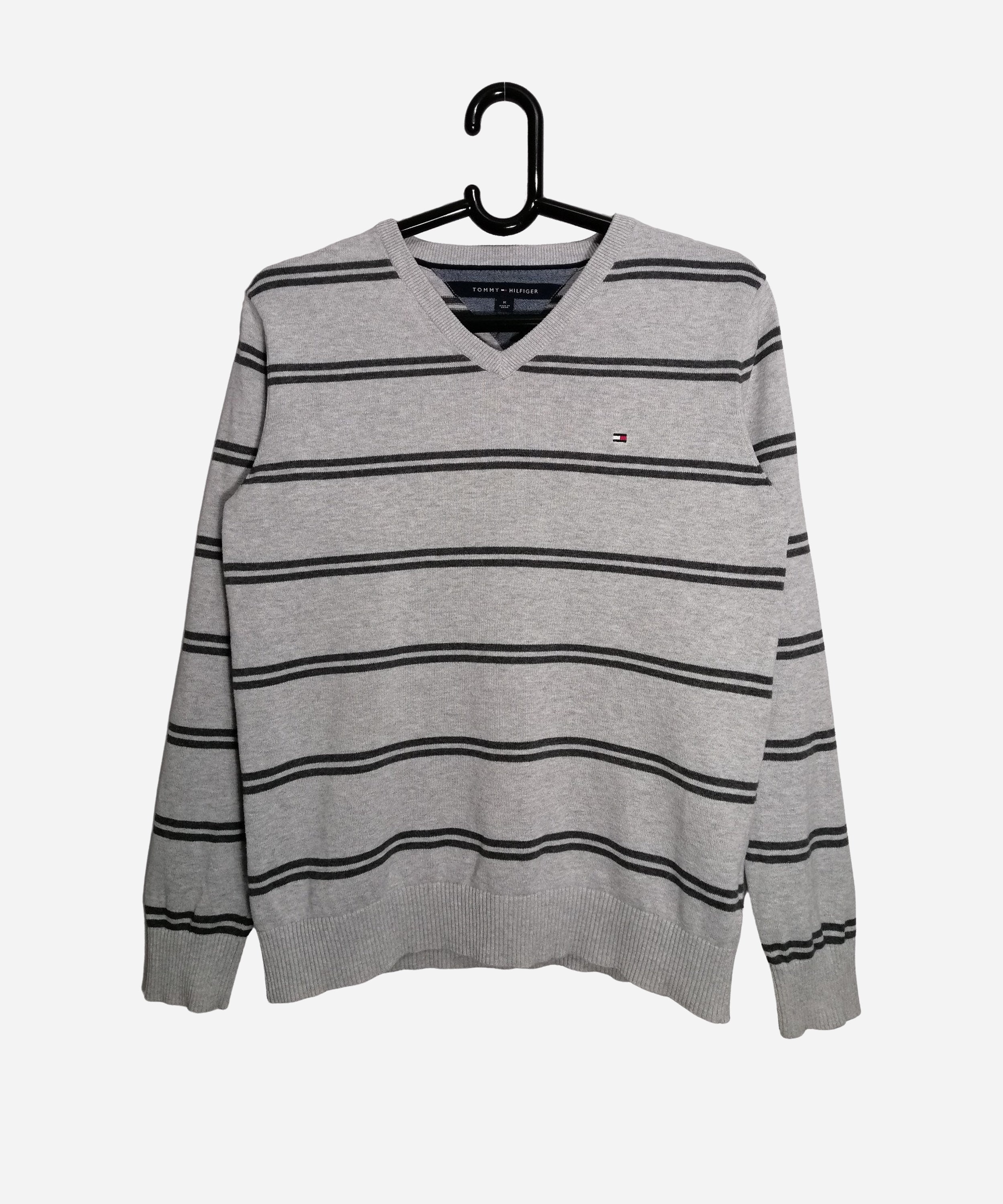 Per ongeluk Onbemand nul TOMMY HILFIGER Vintage Mens Sweater 90s Gray Striped Cotton - Etsy