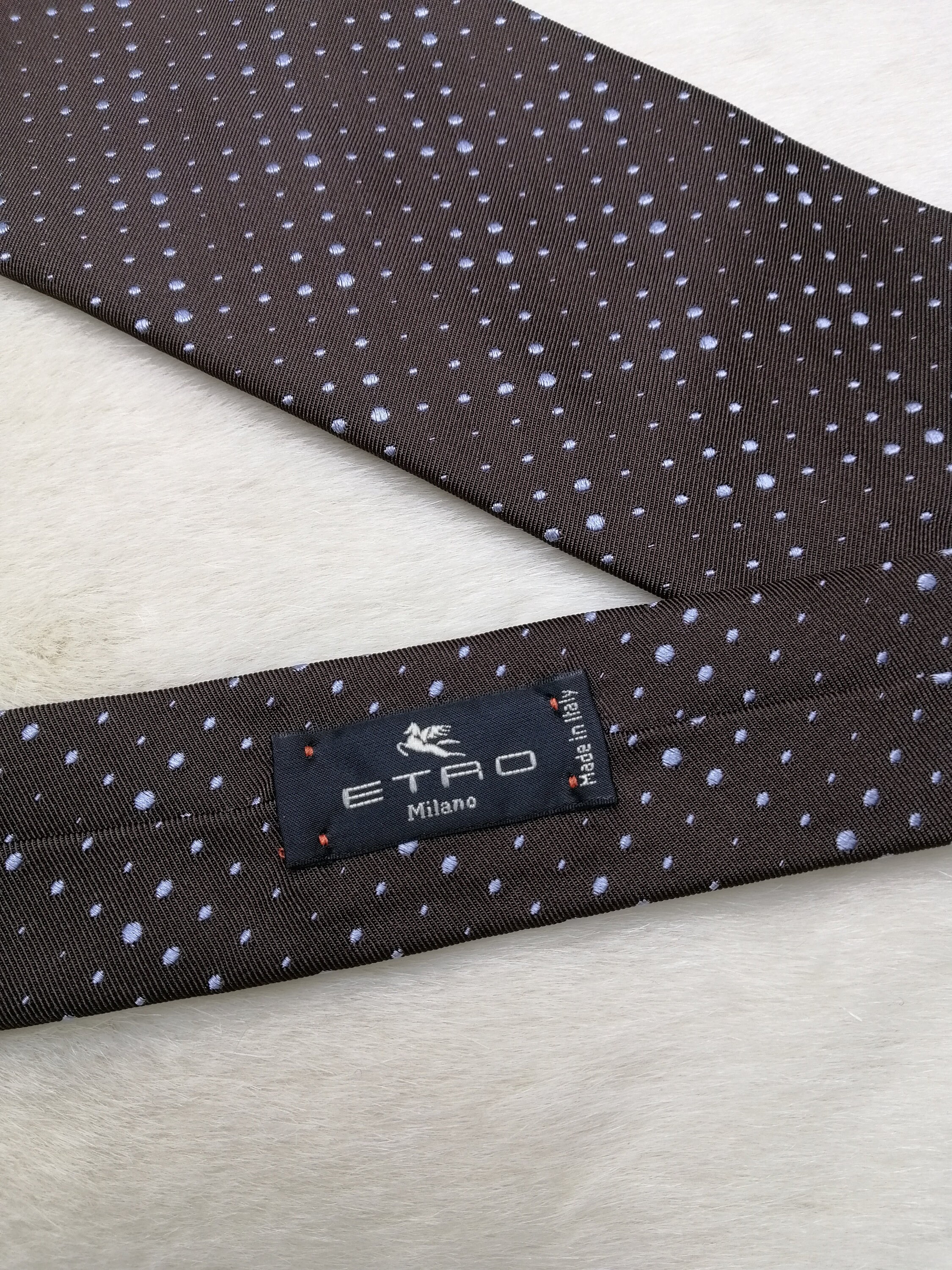 Cravate Homme ETRO Milano Vintage En Soie - Modèle Rare, Couleur Celeste - NEUVE Avec étiquettes