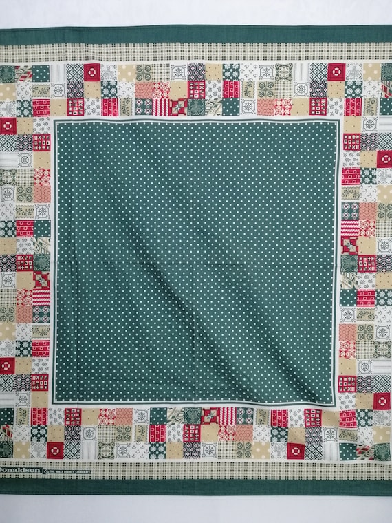 DONALDSON Cotton Scarf, Patchwork Pattern Neckerc… - image 2