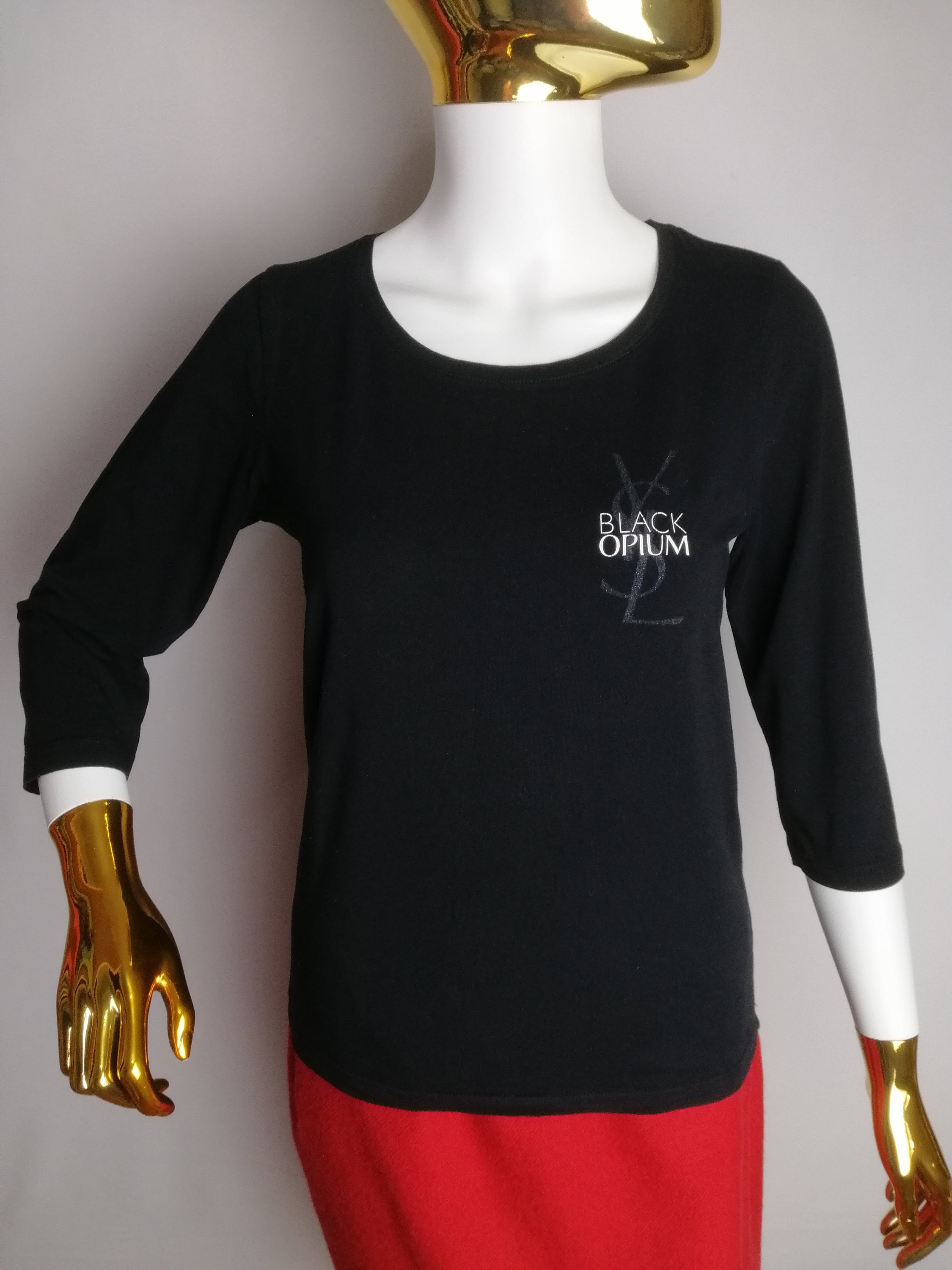 YVES SAINT LAURENT Uniform Big Logo T-shirt, Ysl Parfums Monogram