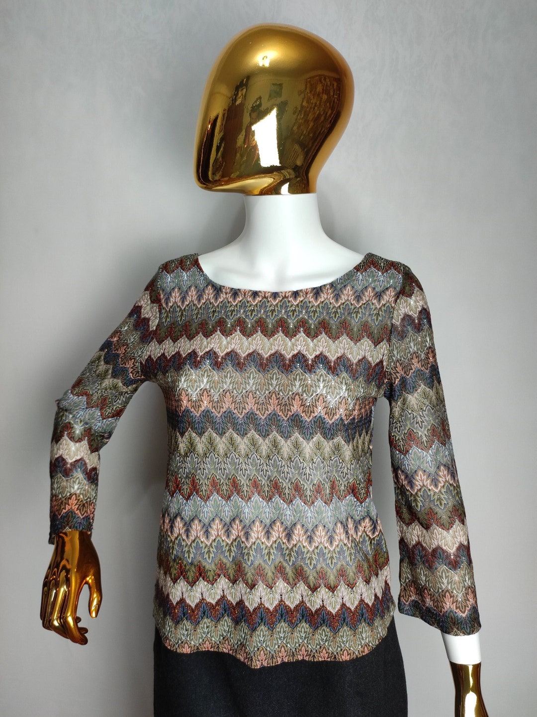 MISSONI Vintage Zigzag Knit Top, Y2K Italian Designer Blouse, Multicolor Pattern Sweater, Womens Colorful Knitted Top, Made in Italy, Size M - Etsy MISSONI Vintage Zigzag Knit Top, Y2K Italian Designer Blouse, Multicolor Pattern Sweater, Womens Colorful Knitted Top, Made in Italy, Size M - Etsy
