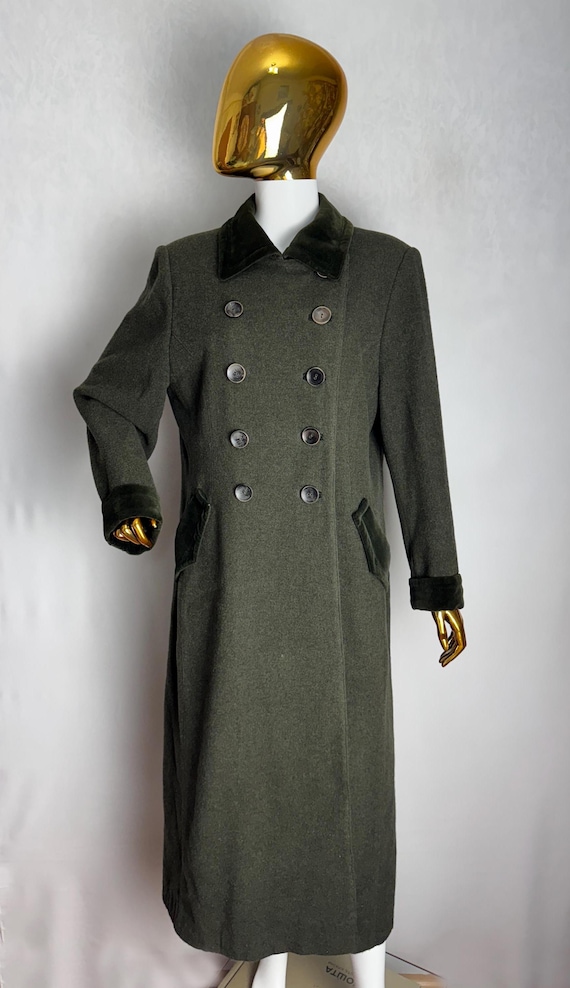 Loden Wool Coat, Womens Austrian Wool Jacket, Green Trachten