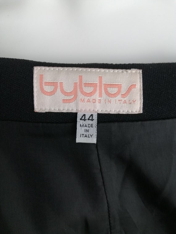 BYBLOS Wool Mini Skirt, Suede Applique Fringed Sk… - image 4