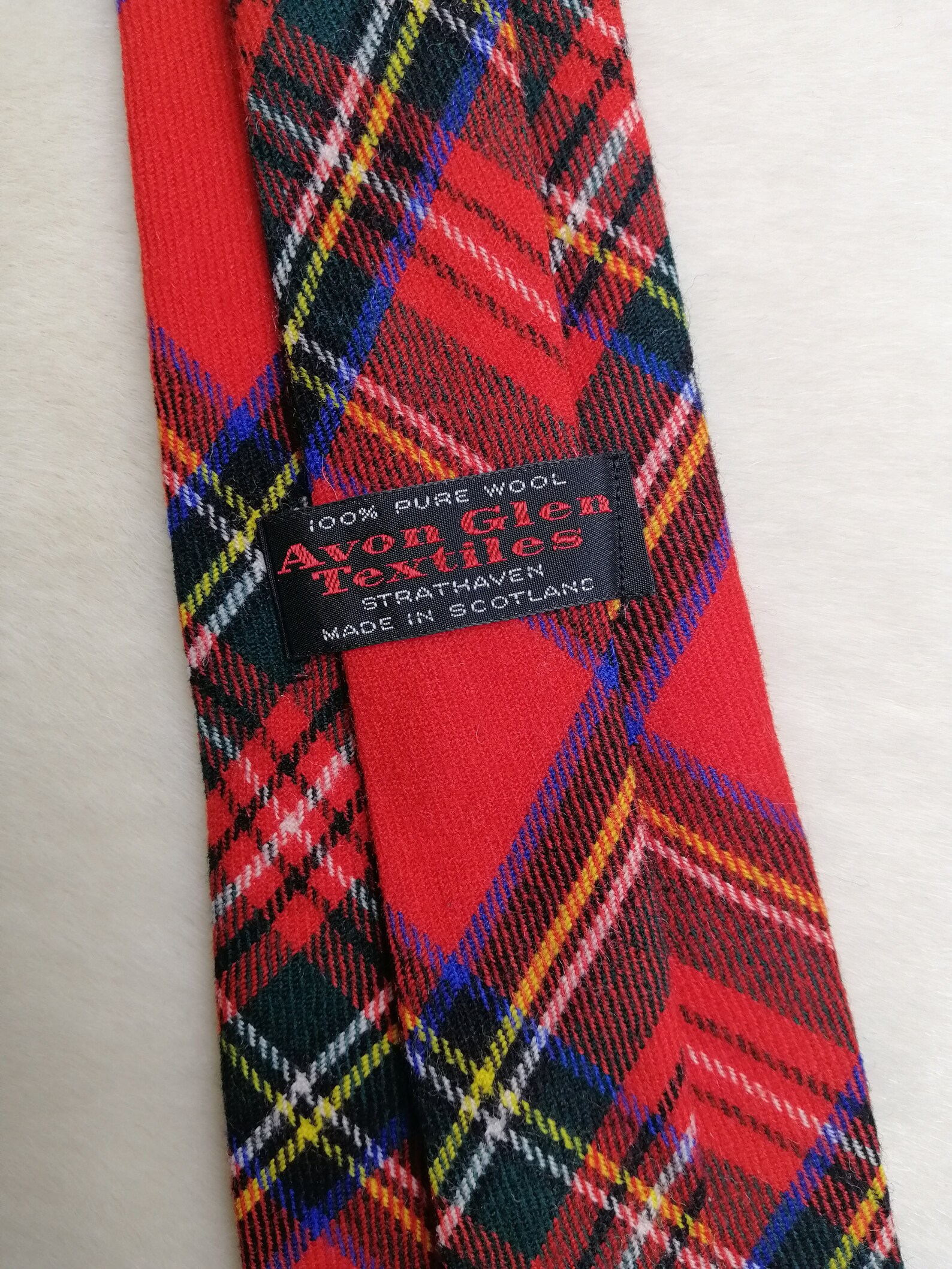 Made in Scotland Tartan Necktie Vintage Wool Scottish Plaid Etsy